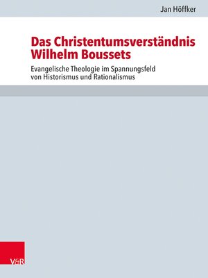 cover image of Das Christentumsverständnis Wilhelm Boussets